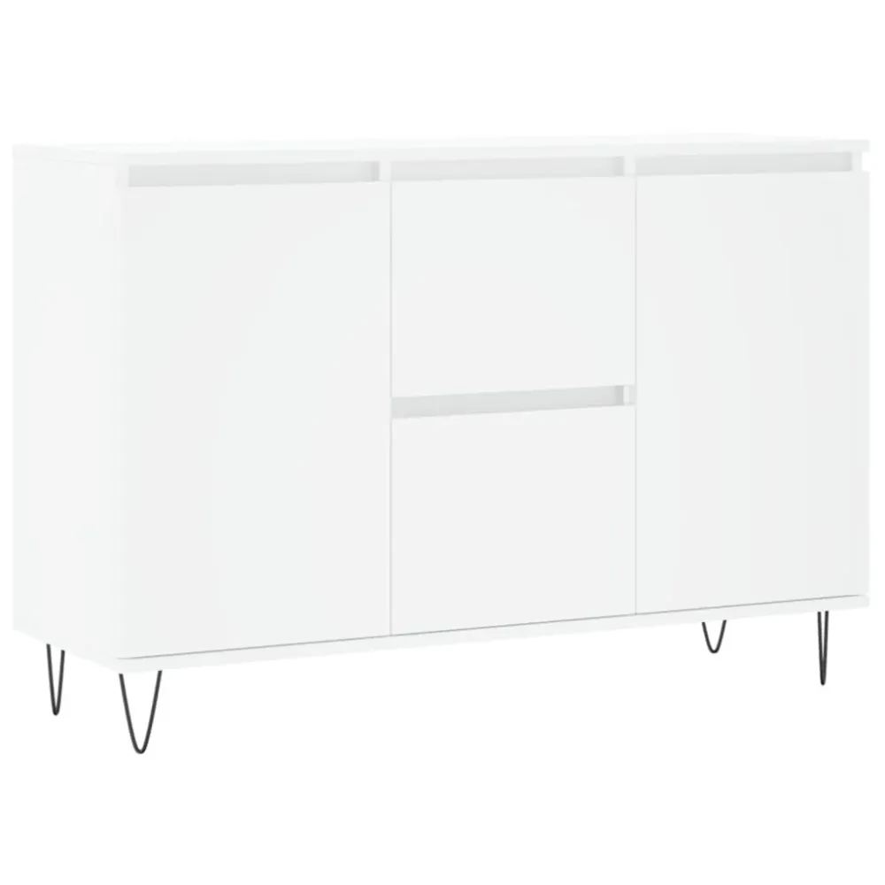 Buffet bahut commode armoire meuble de rangement organisateur cuisine salle de séjour salon 104 x 35 x 70 cm bois d'ingéni...