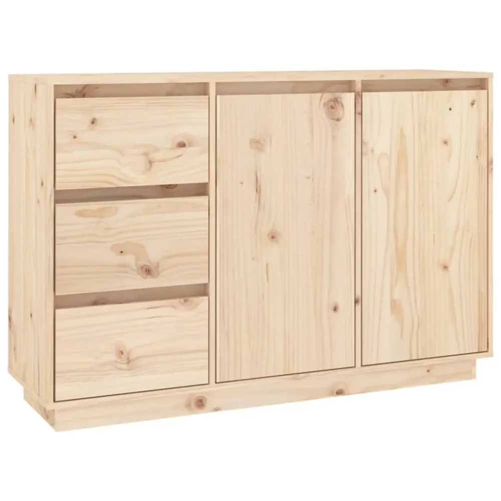 Buffet bahut commode armoire meuble de rangement organisateur cuisine salle de séjour salon 111 x 34 x 75 cm bois massif d...