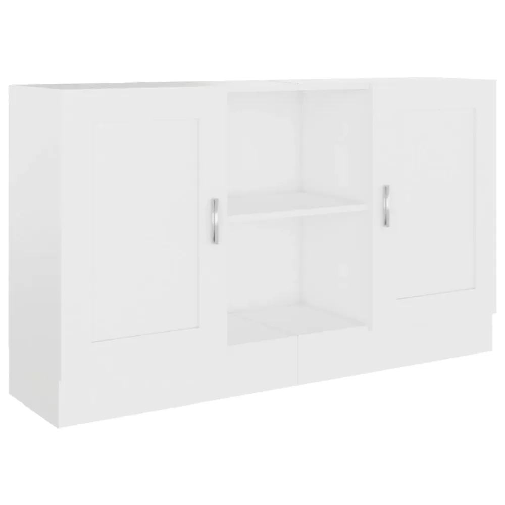 Buffet bahut commode armoire meuble de rangement organisateur cuisine salle de séjour salon 120 x 30,5 x 70 cm bois d'ingé...