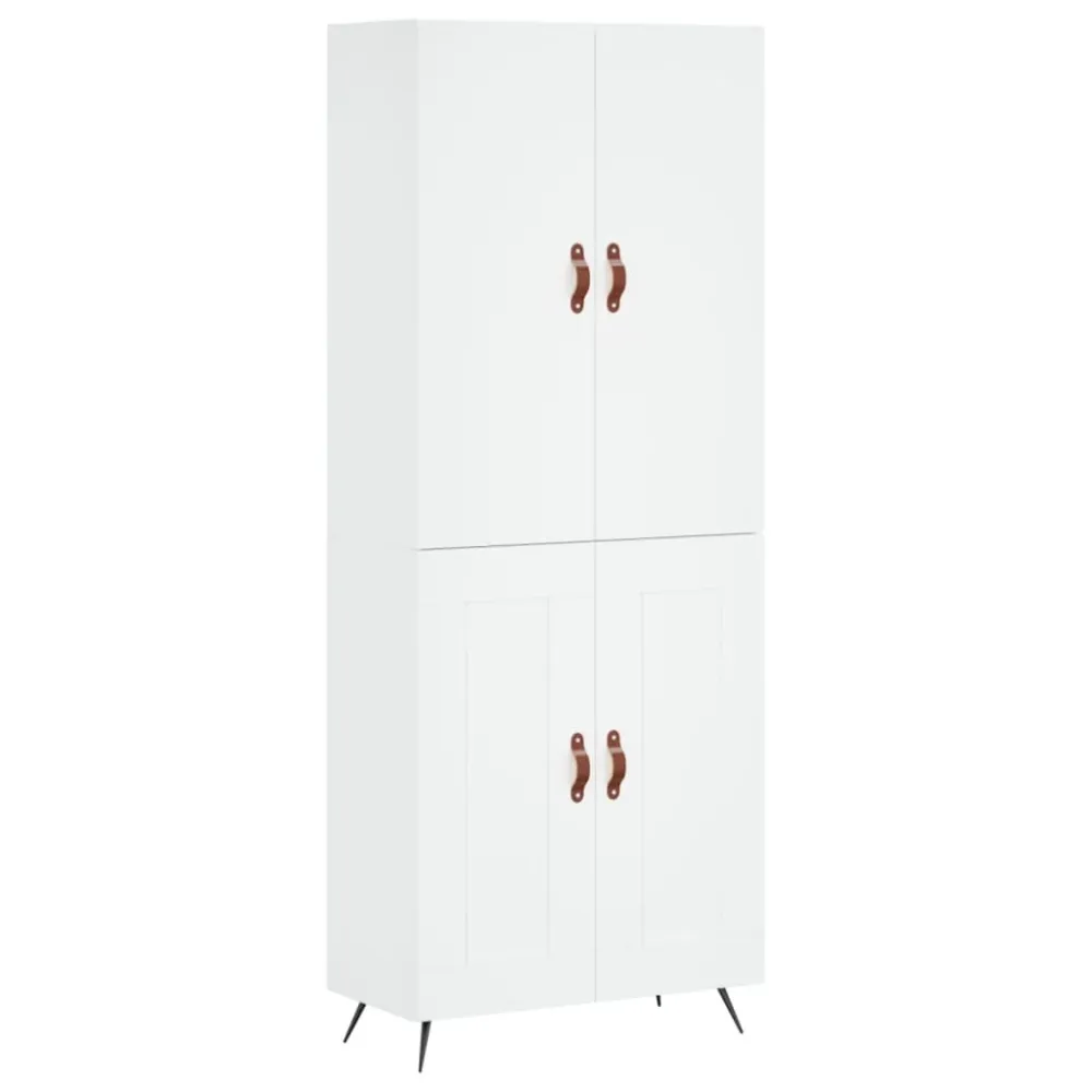 Buffet bahut commode armoire meuble de rangement organisateur cuisine salle de séjour salon haut 69,5 x 34 x 180 cm bois d...