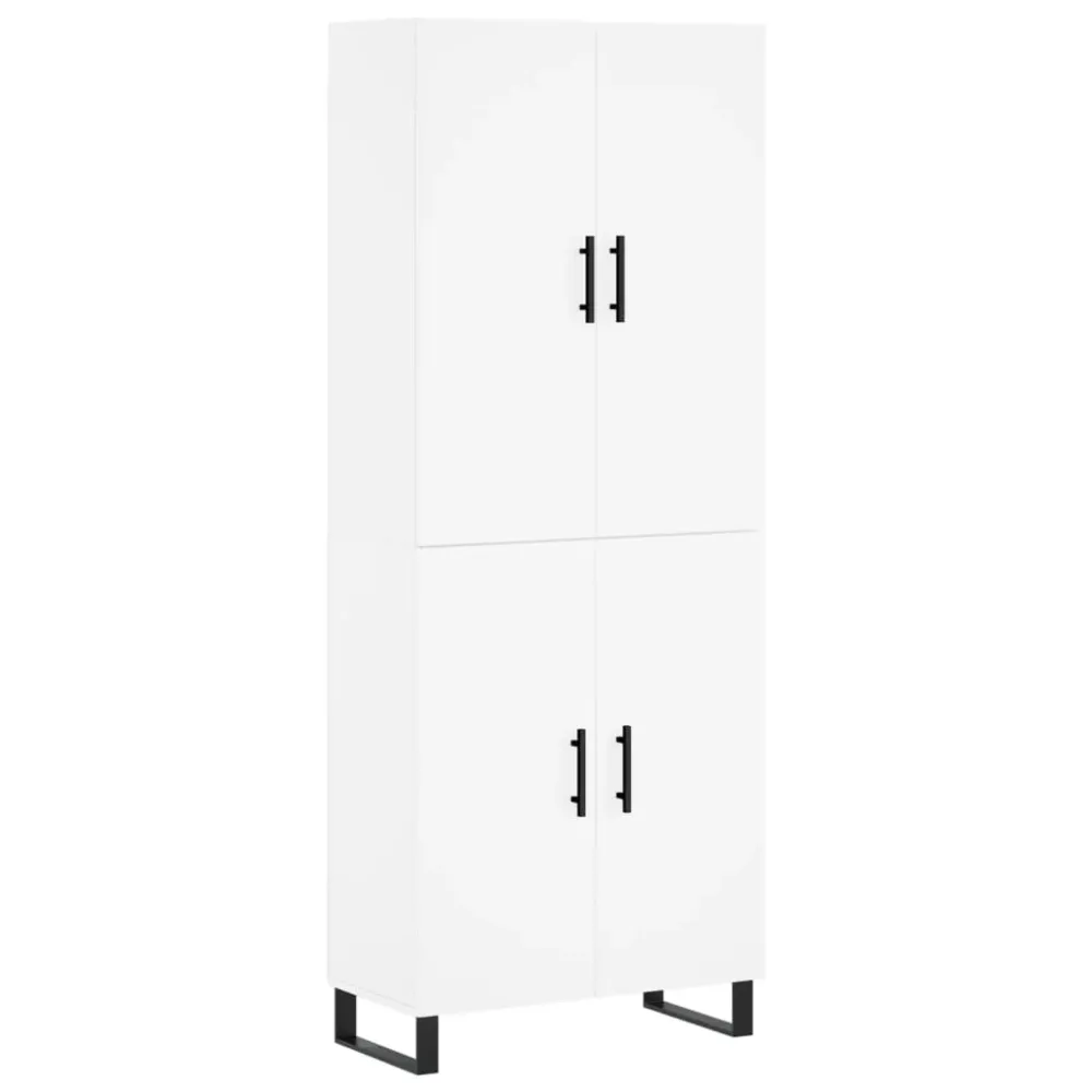 Buffet bahut commode armoire meuble de rangement organisateur cuisine salle de séjour salon haut 69,5 x 34 x 180 cm bois d...