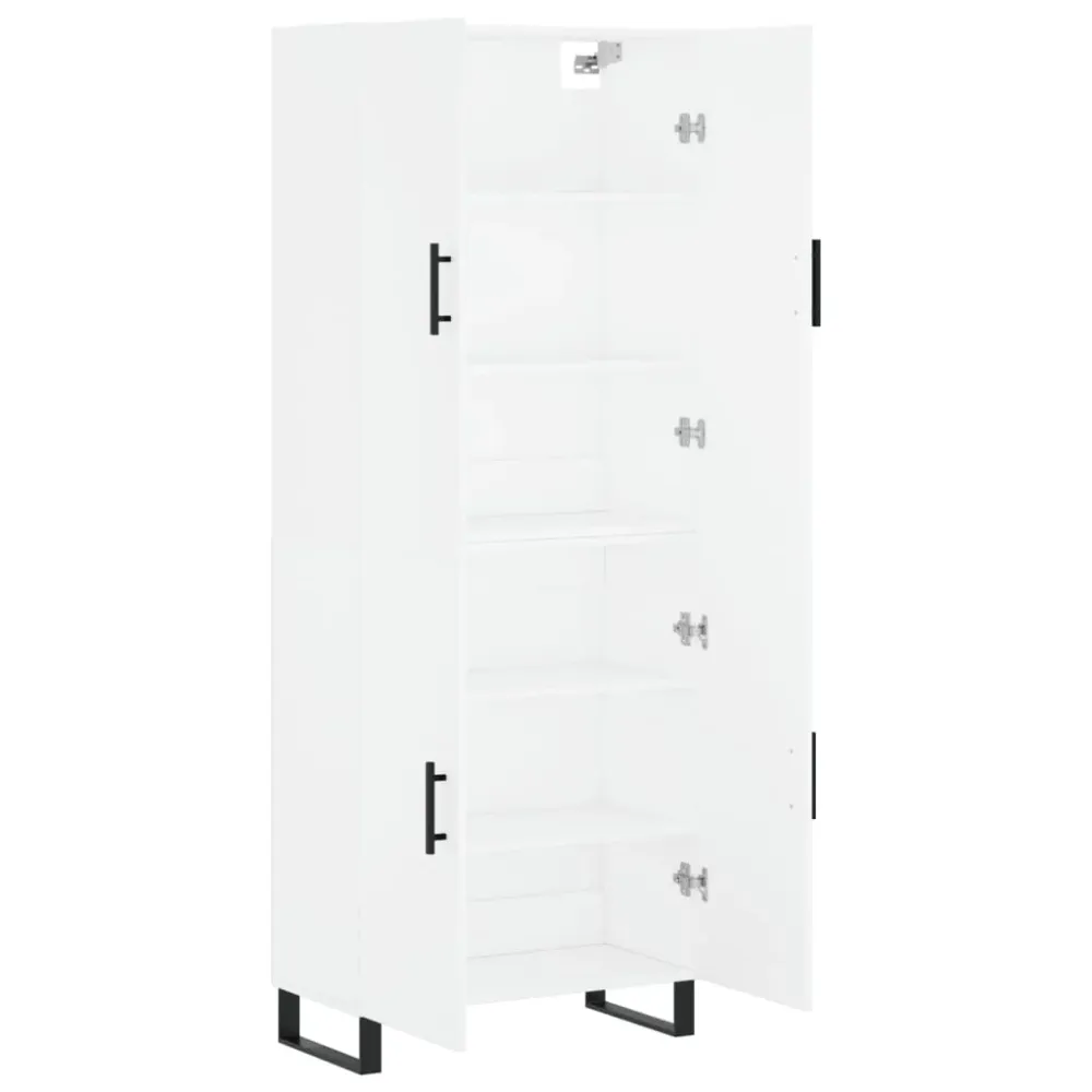 Buffet bahut commode armoire meuble de rangement organisateur cuisine salle de séjour salon haut 69,5 x 34 x 180 cm bois d...