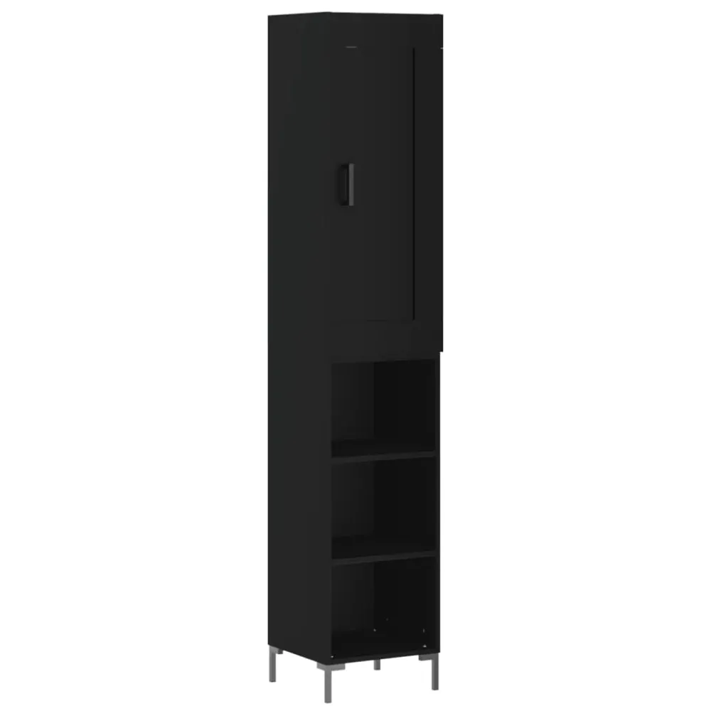 Buffet bahut commode armoire meuble de rangement organisateur cuisine salle de séjour salon haut 34,5 x 34 x 180 cm bois d...