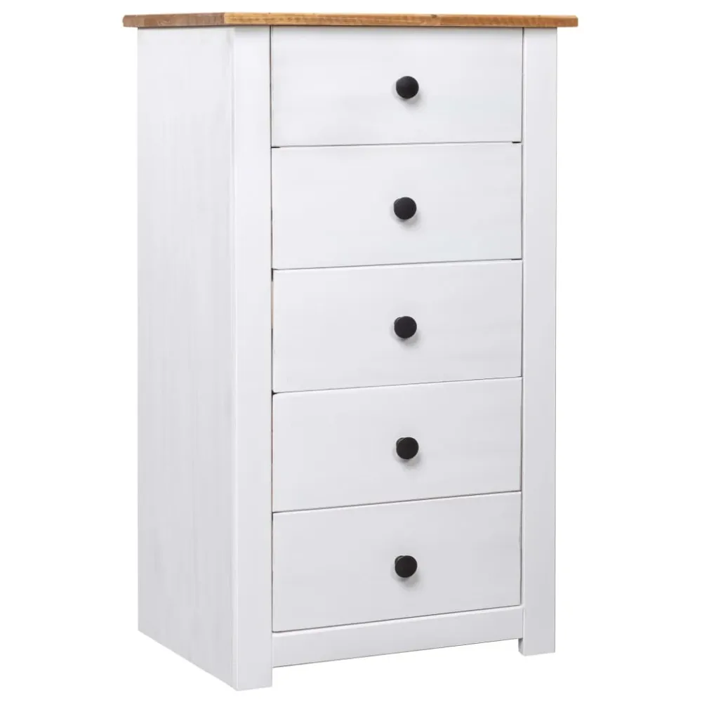 Buffet bahut commode armoire meuble de rangement organisateur cuisine salle de séjour salon 46 x 40 x 89 cm pin blanc 02_0...
