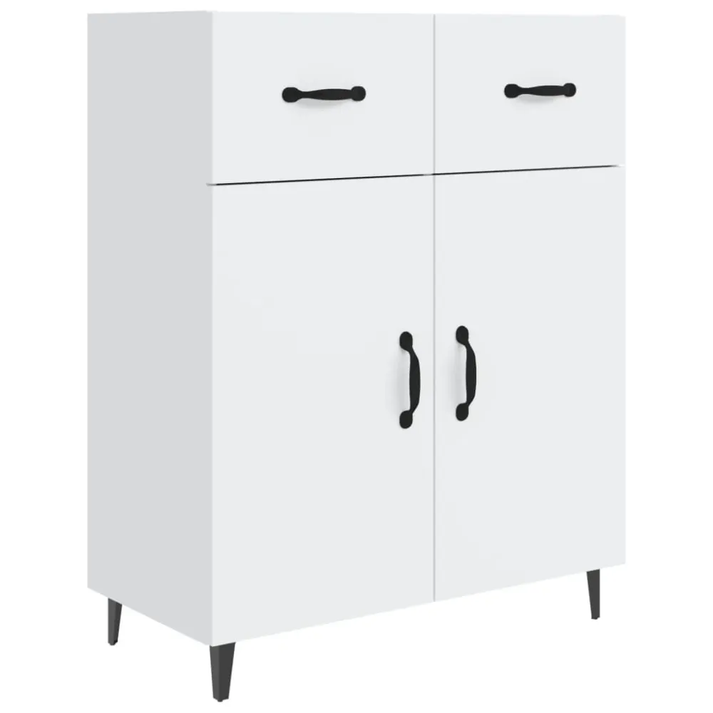 Buffet bahut commode armoire meuble de rangement organisateur cuisine salle de séjour salon 69,5 x 34 x 90 cm bois d'ingén...