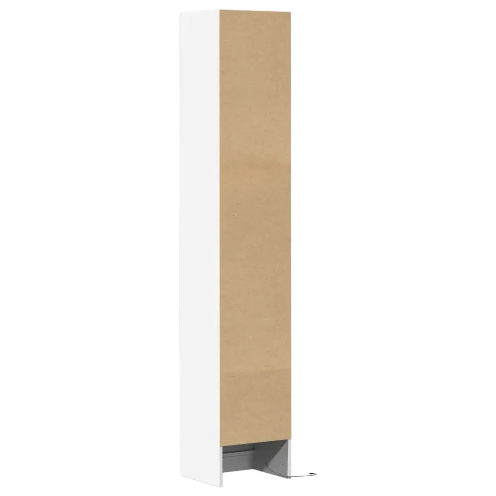 Buffet bahut commode armoire meuble de rangement organisateur cuisine salle de séjour salon avec LED 36 x 32,5 x 200 cm bo...