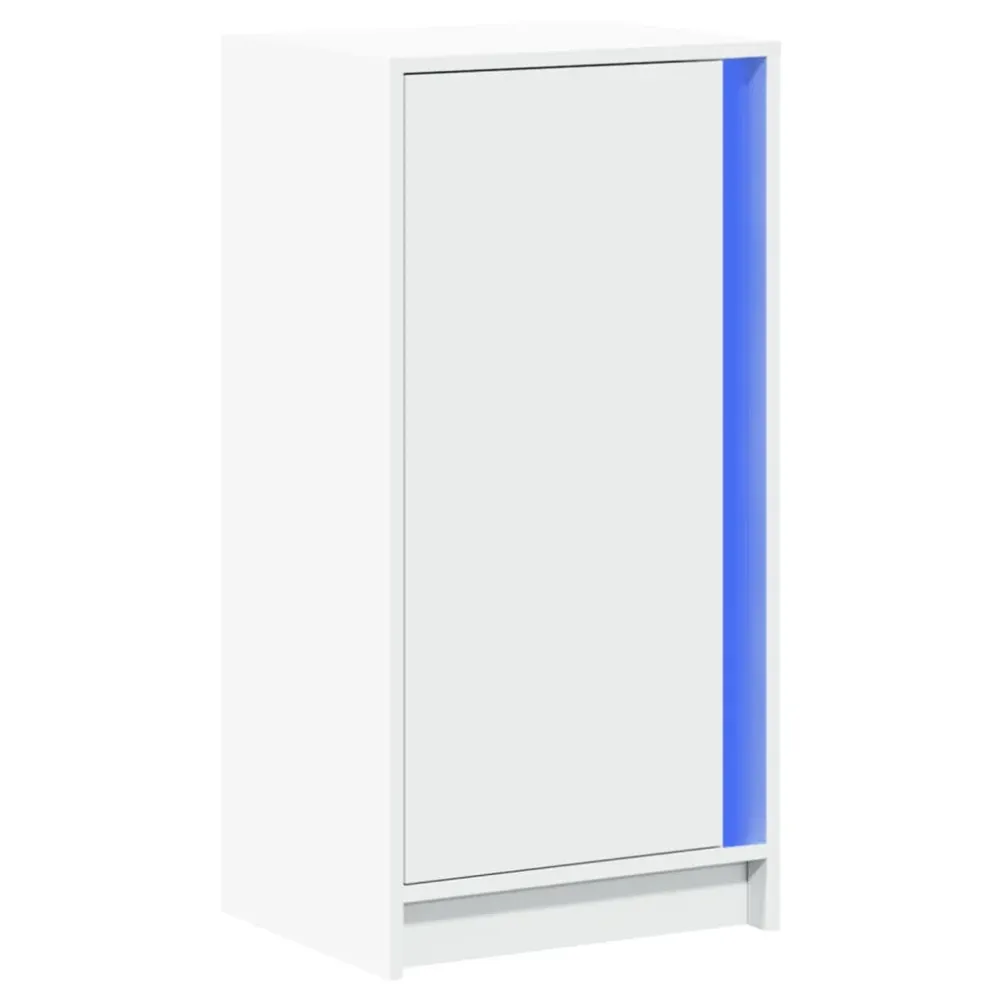 Buffet bahut commode armoire meuble de rangement organisateur cuisine salle de séjour salon avec LED 42,5 x 34 x 85 cm boi...