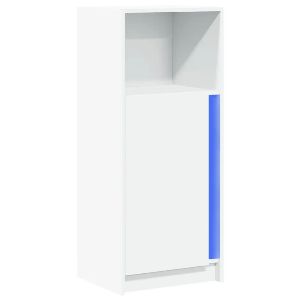 Buffet bahut commode armoire meuble de rangement organisateur cuisine salle de séjour salon avec LED 42,5 x 34 x 100 cm bo...