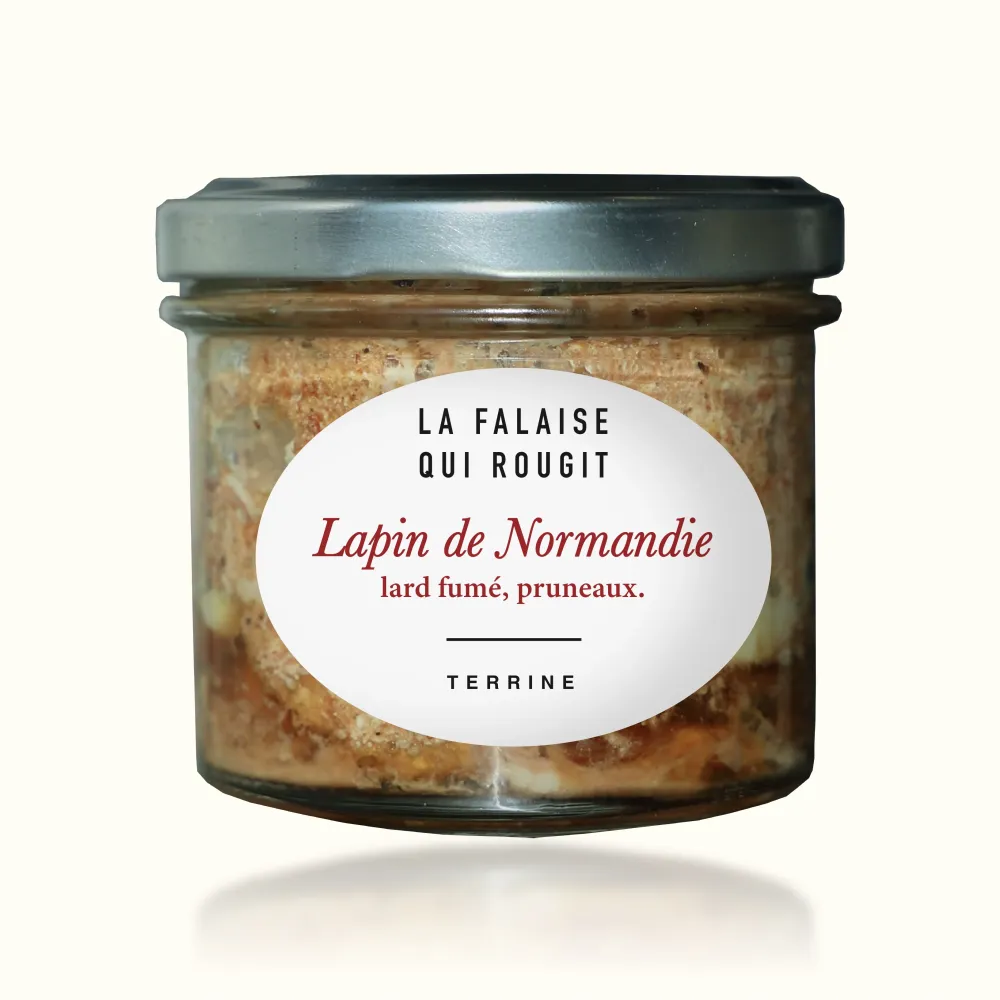 Terrine de lapin de Normandie, lard fumé, pruneaux