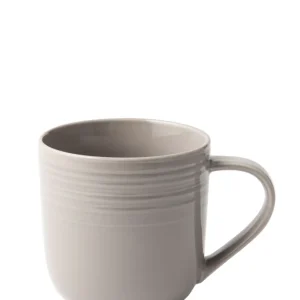 Jenna Clifford Gaufré Lines 400ml Coffee Mug - Light Grey