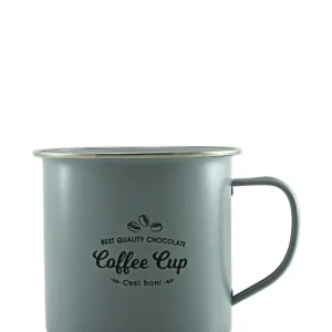 Kitchen Life Enamel French Mug - Blue Acier