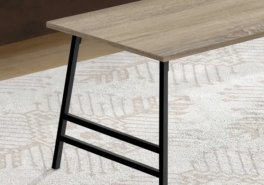 Table Basse - 40"L / Taupe Fonce / En métal Noir