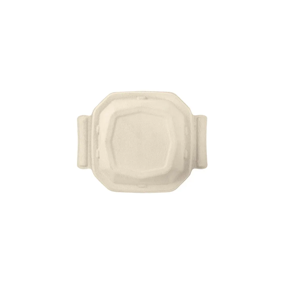 Article en fin de série : Couvercle en bagasse pour 188140 Brun Bagasse 202x160x37 | Paquet (80 pièces)