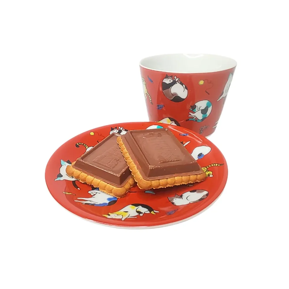 Assiette Kutani 12×1,9cm Chat