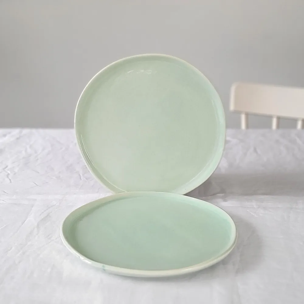 Assiette petite menthe (sans relief dentelle)