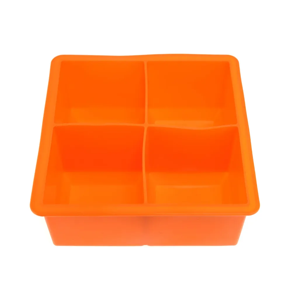 Bac à Glaçons - Cubes Orange de Taille Géante