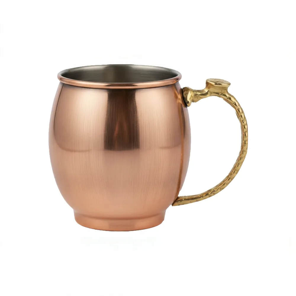 Tasse en cuivre poli Bakırzen 400 ml (13,53 fl oz)