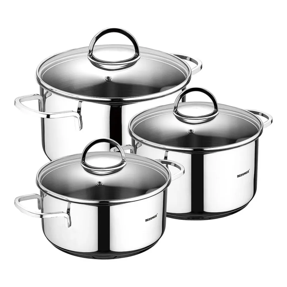 Batterie de Cuisine Bergner Classic Argenté 6 Pièces