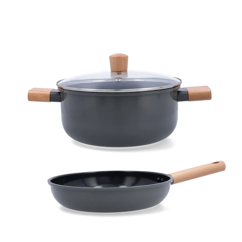 Batterie de Cuisine Bidasoa Mia Gris 2 Pièces