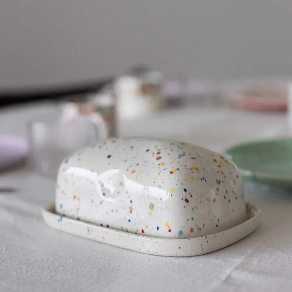 Beurrier confettis blanc