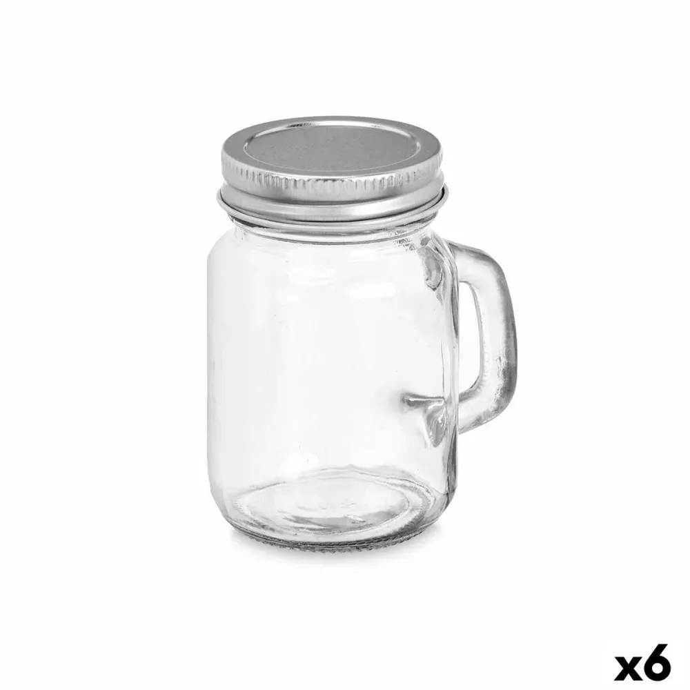 Bocal Vivalto Transparent Argenté 120 ml (6 Unités)