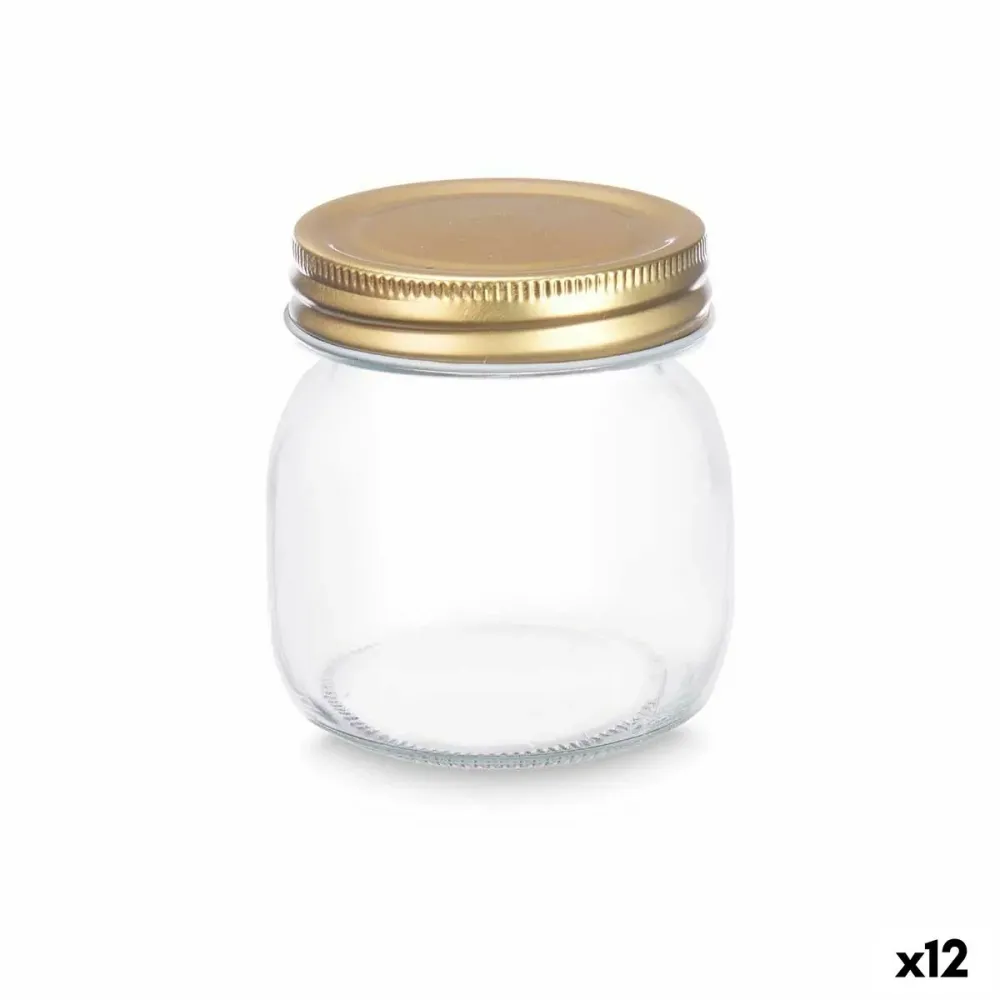 Bocal Vivalto Transparent Doré 300 ml (12 Unités)