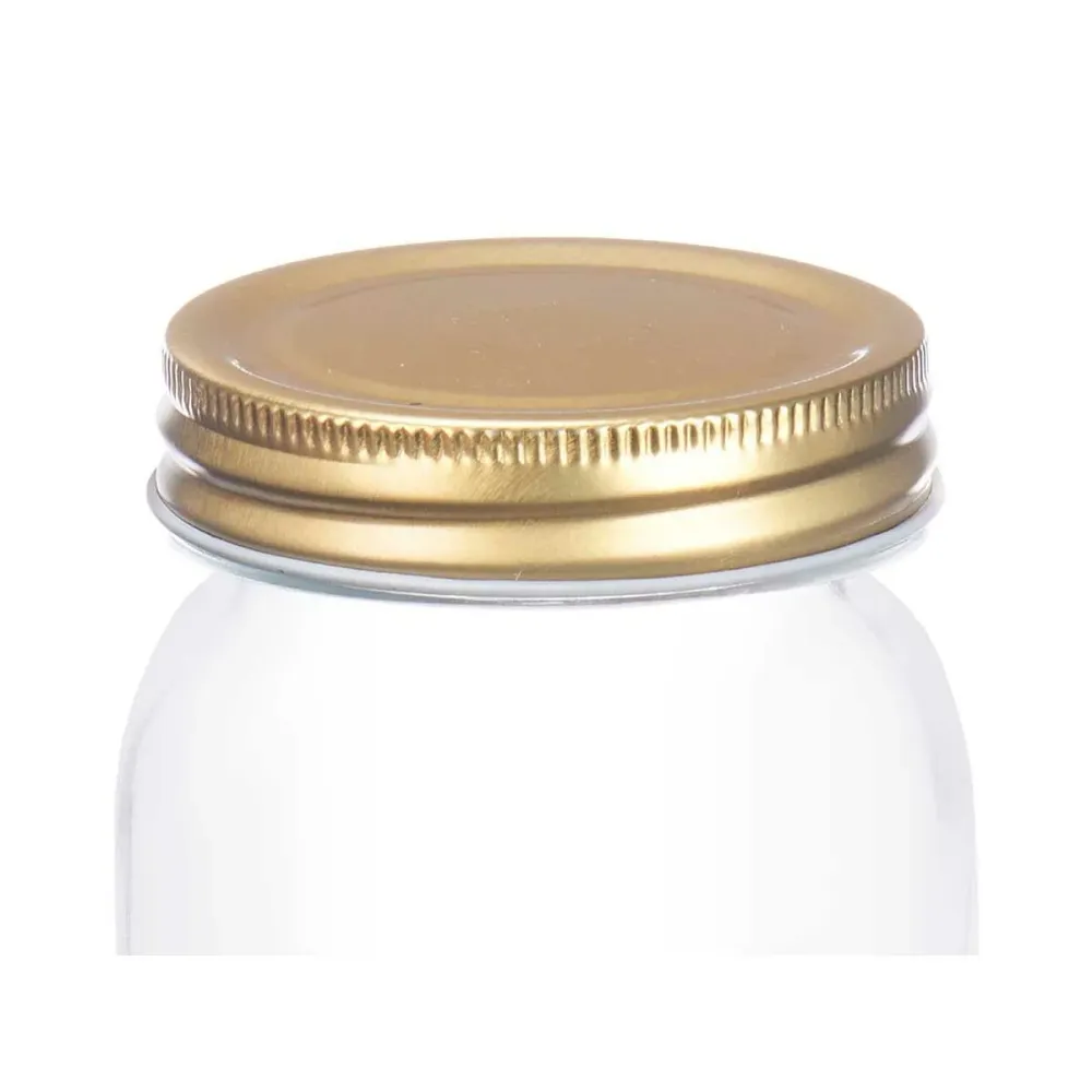 Bocal Vivalto Transparent Doré 300 ml (12 Unités)