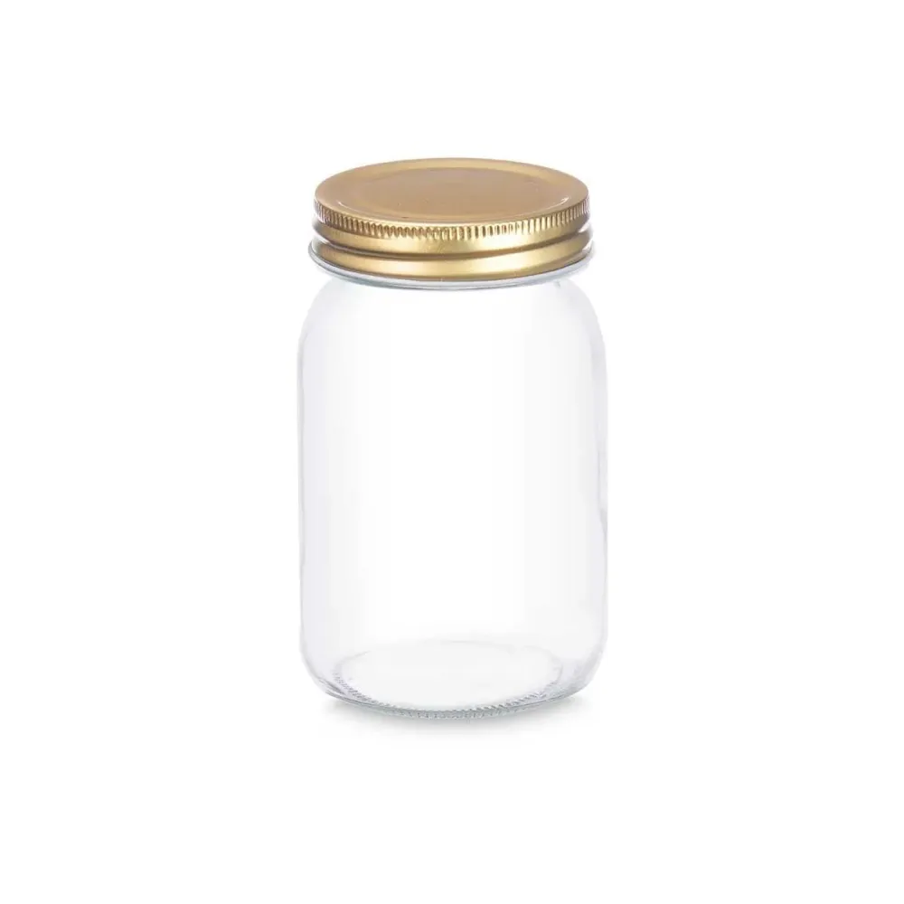 Bocal Vivalto Transparent Doré 500 ml (8 Unités)