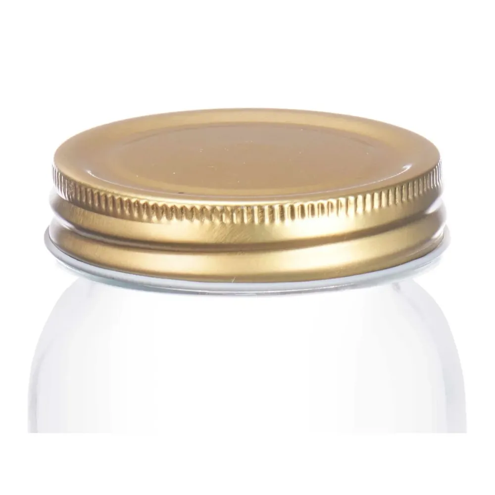 Bocal Vivalto Transparent Doré 500 ml (8 Unités)