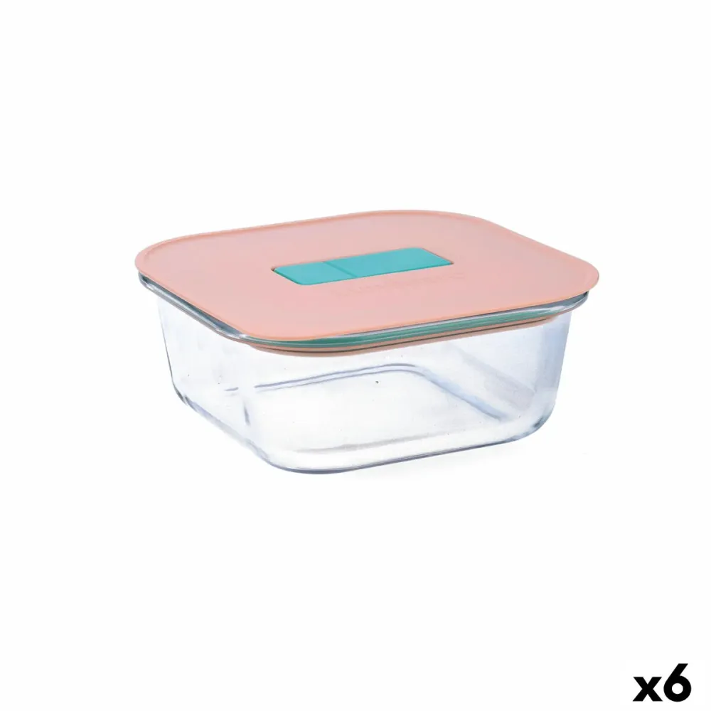 Boîte à lunch hermétique Luminarc Joy Orange verre 800 ml (6 Unités)
