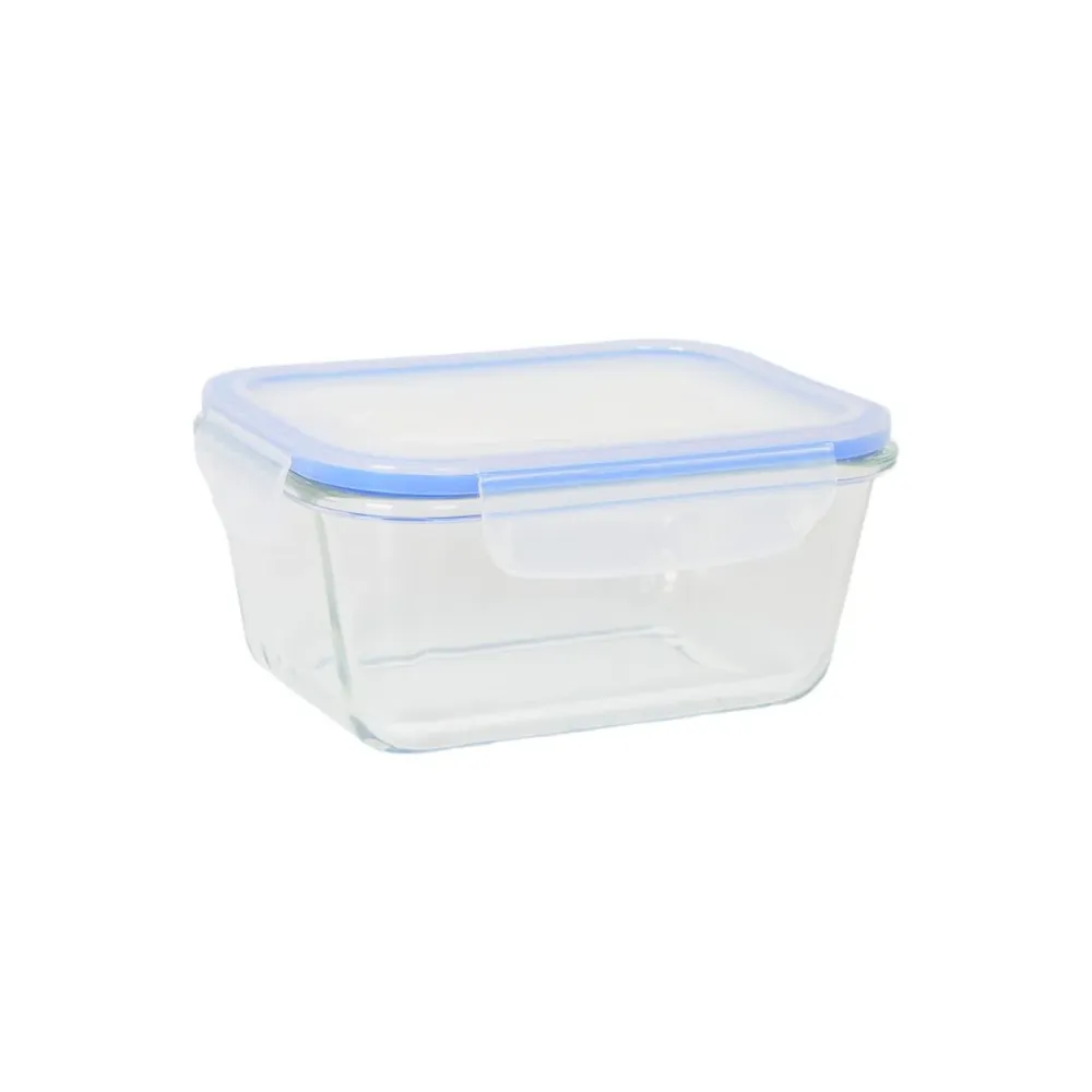 Boîte à lunch Quttin Bleu Transparent Rectangulaire (6 Unités)