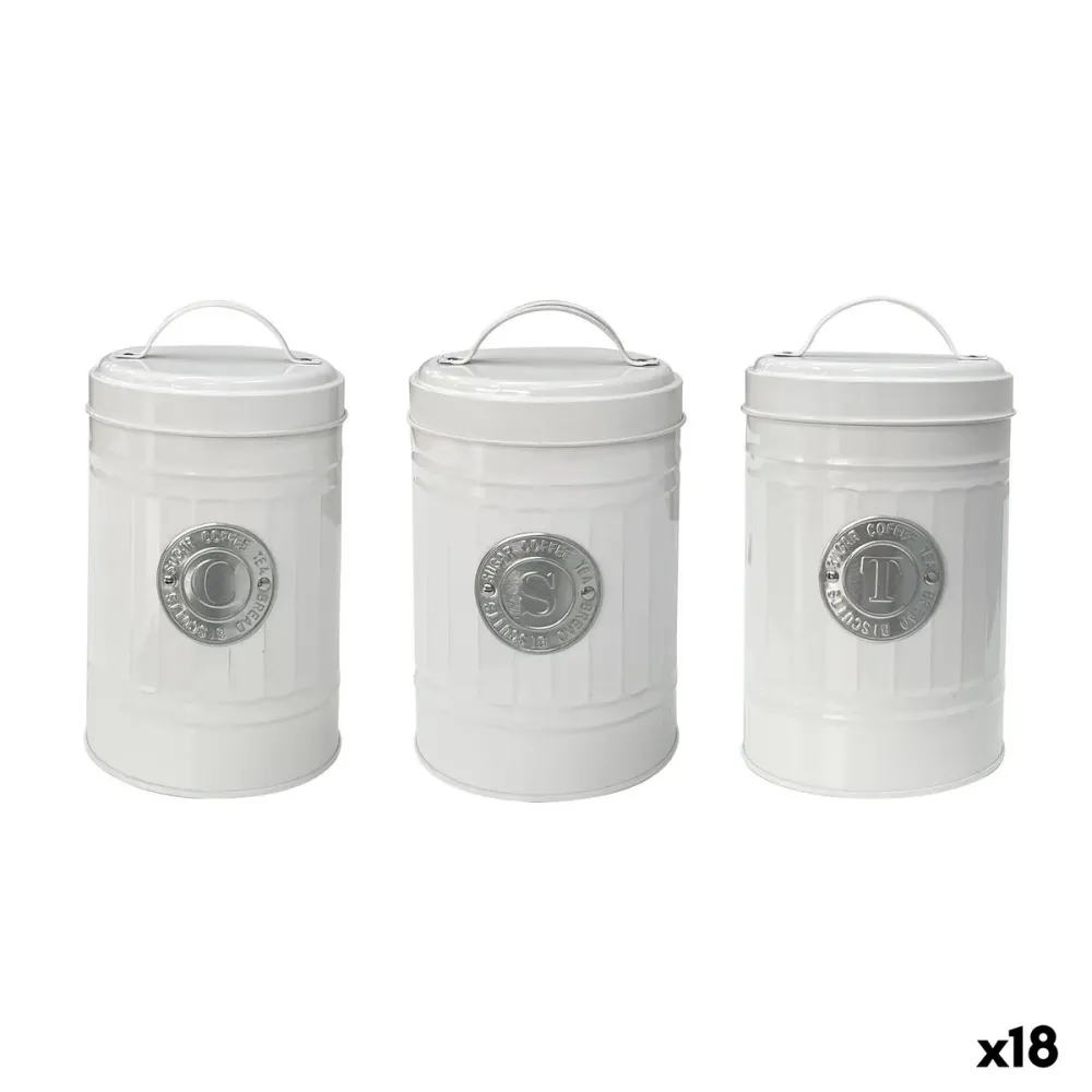 Boîte Quttin Blanc Argenté Métal (18 Unités)