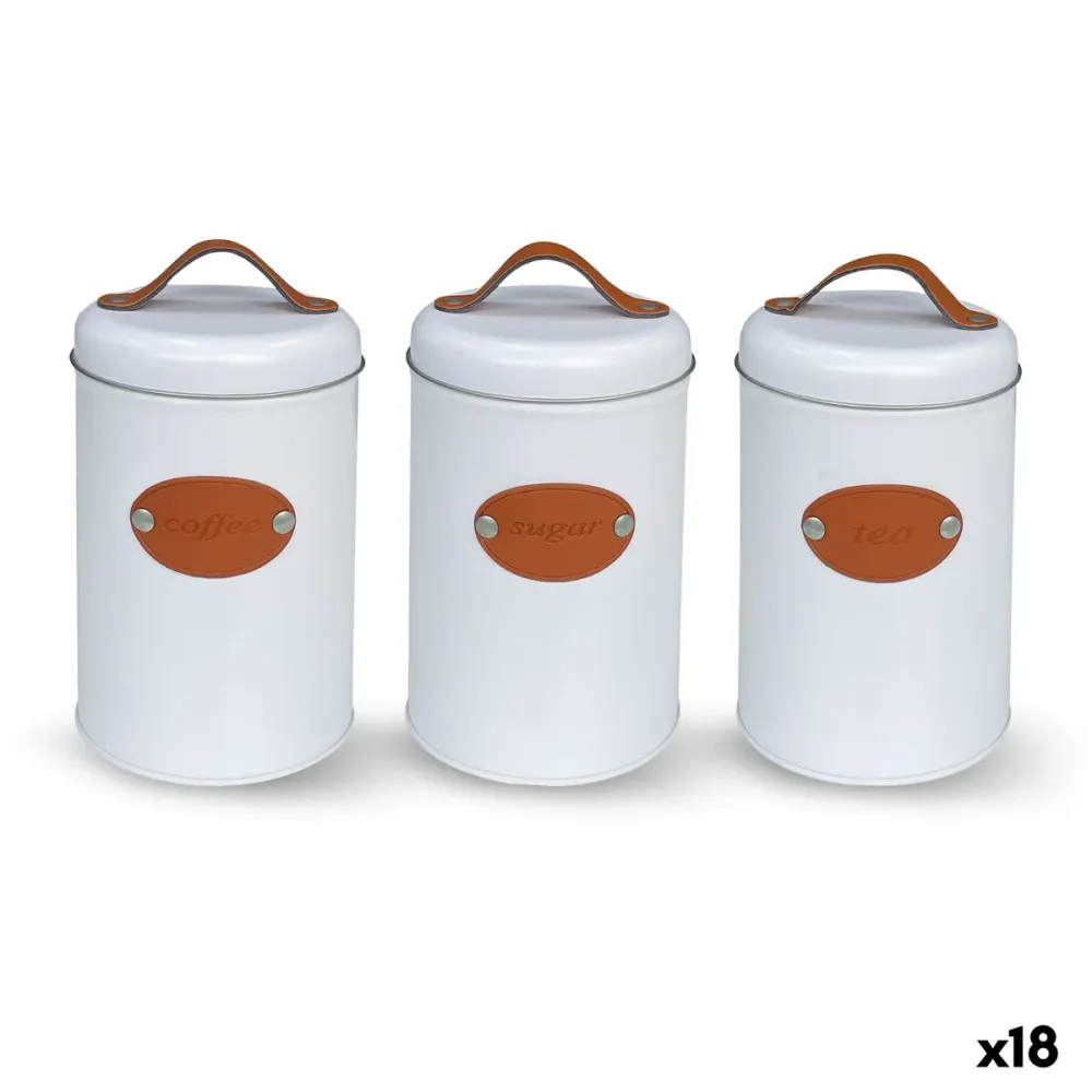 Boîte Quttin Blanc Marron Métal (18 Unités)