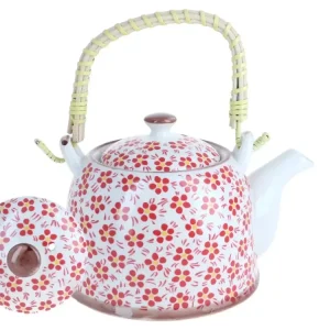 Bouilloire en céramique avec infuseur « Champ de Coquelicots » (800 ml)