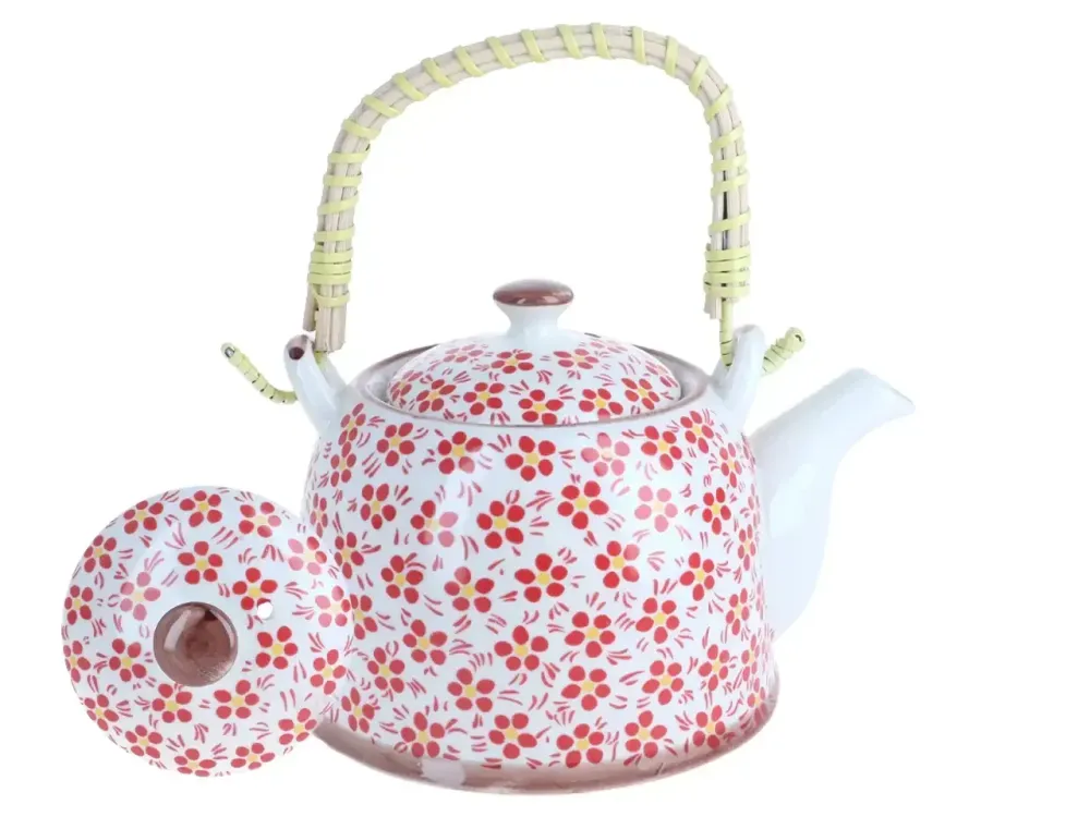 Bouilloire en céramique avec infuseur « Champ de Coquelicots » (800 ml)