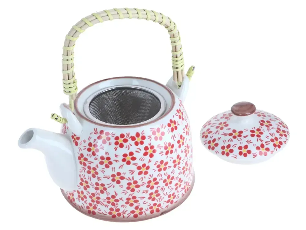 Bouilloire en céramique avec infuseur « Champ de Coquelicots » (800 ml)
