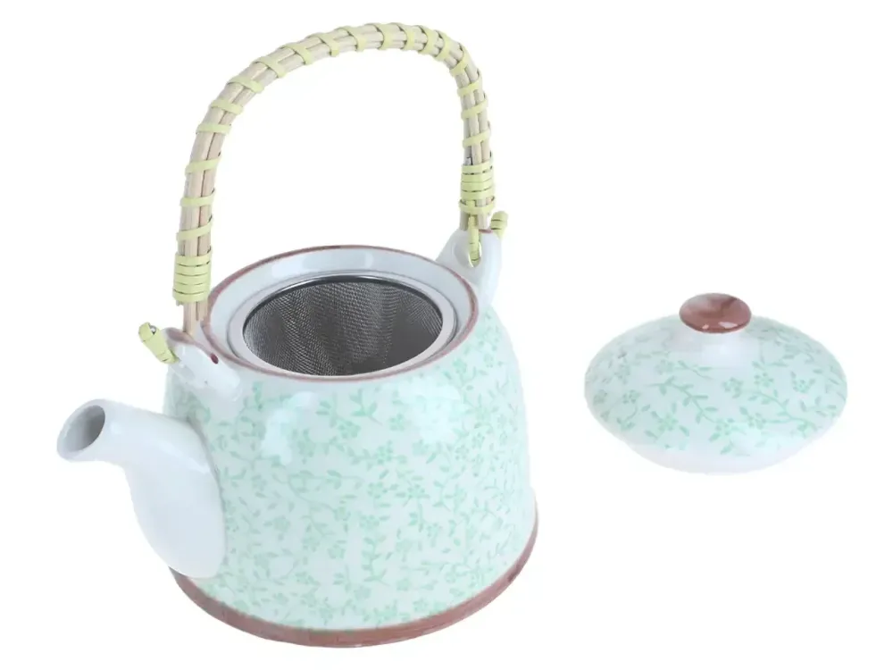 Bouilloire en céramique avec infuseur « Vignes Vertes » (800 ml)