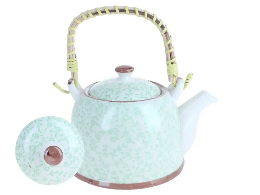 Bouilloire en céramique avec infuseur « Vignes Vertes » (800 ml)