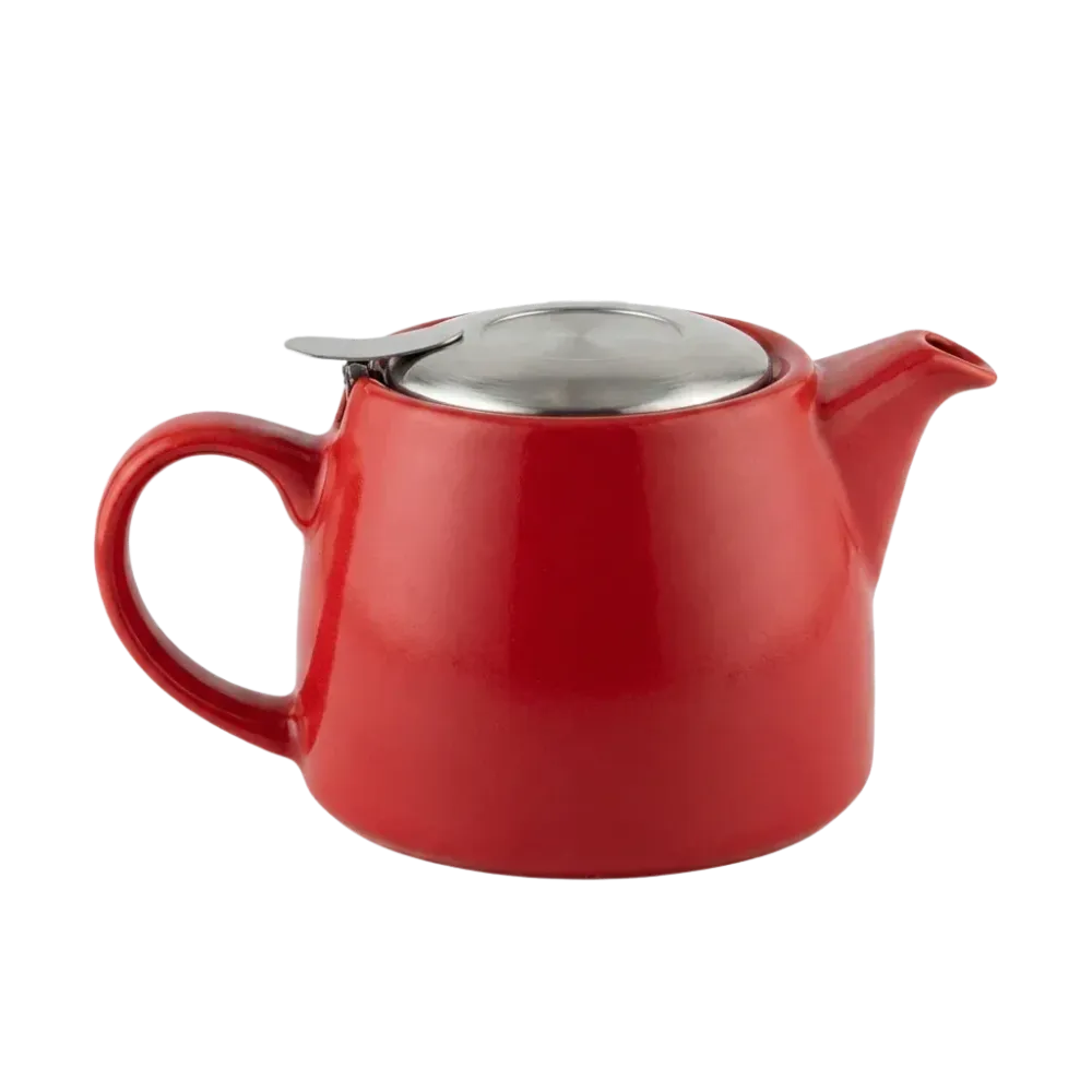 Carafe en céramique moderne avec infuseur, rouge (500 ml)