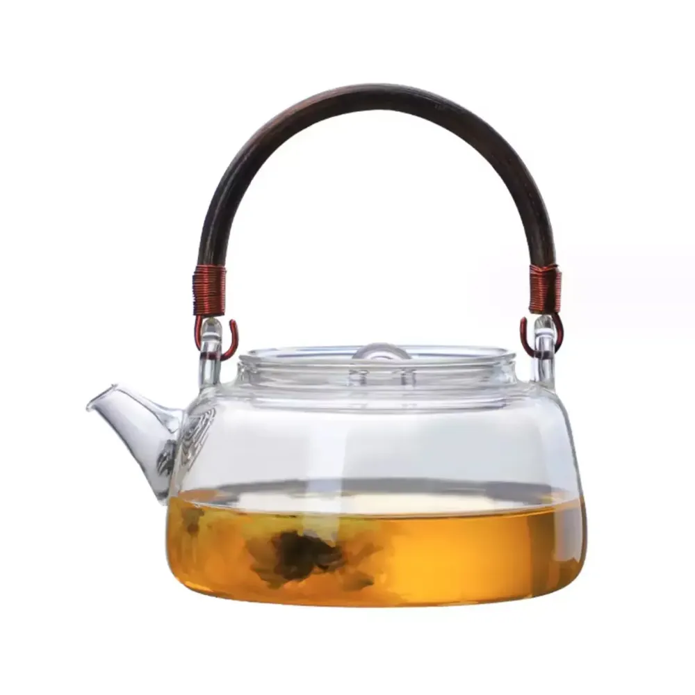 Carafe en verre avec anse en bois (1000 ml)