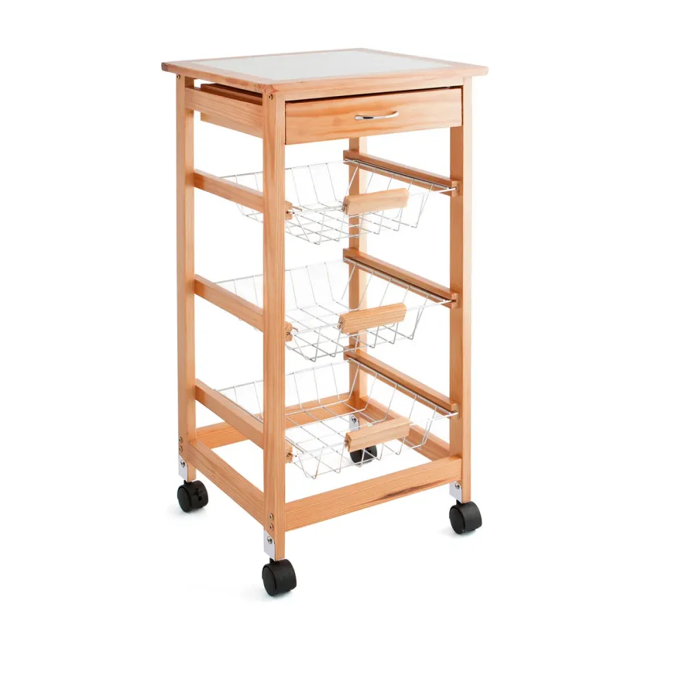 Chariot Multi-usages Quid Garbo Marron Bois 37 x 37 x 76 cm