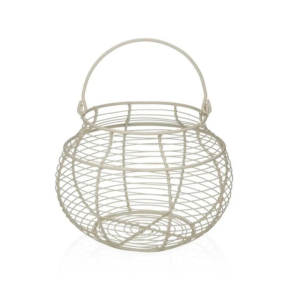 Coquetier Versa Blanc Métal Acier 23 X 17,5 X 23 CM