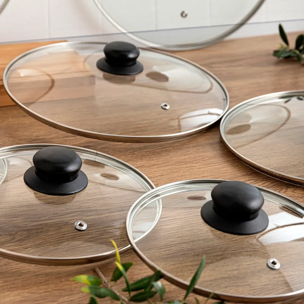 Couvercle pour marmite Quid Renova Transparent verre Ø 22 cm (6 Unités)