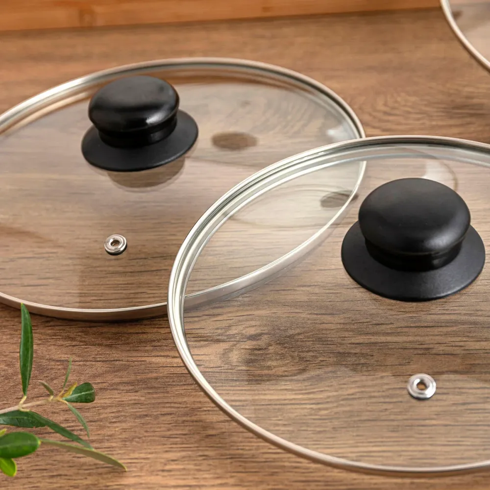 Couvercle pour marmite Quid Renova Transparent verre Ø 22 cm (6 Unités)