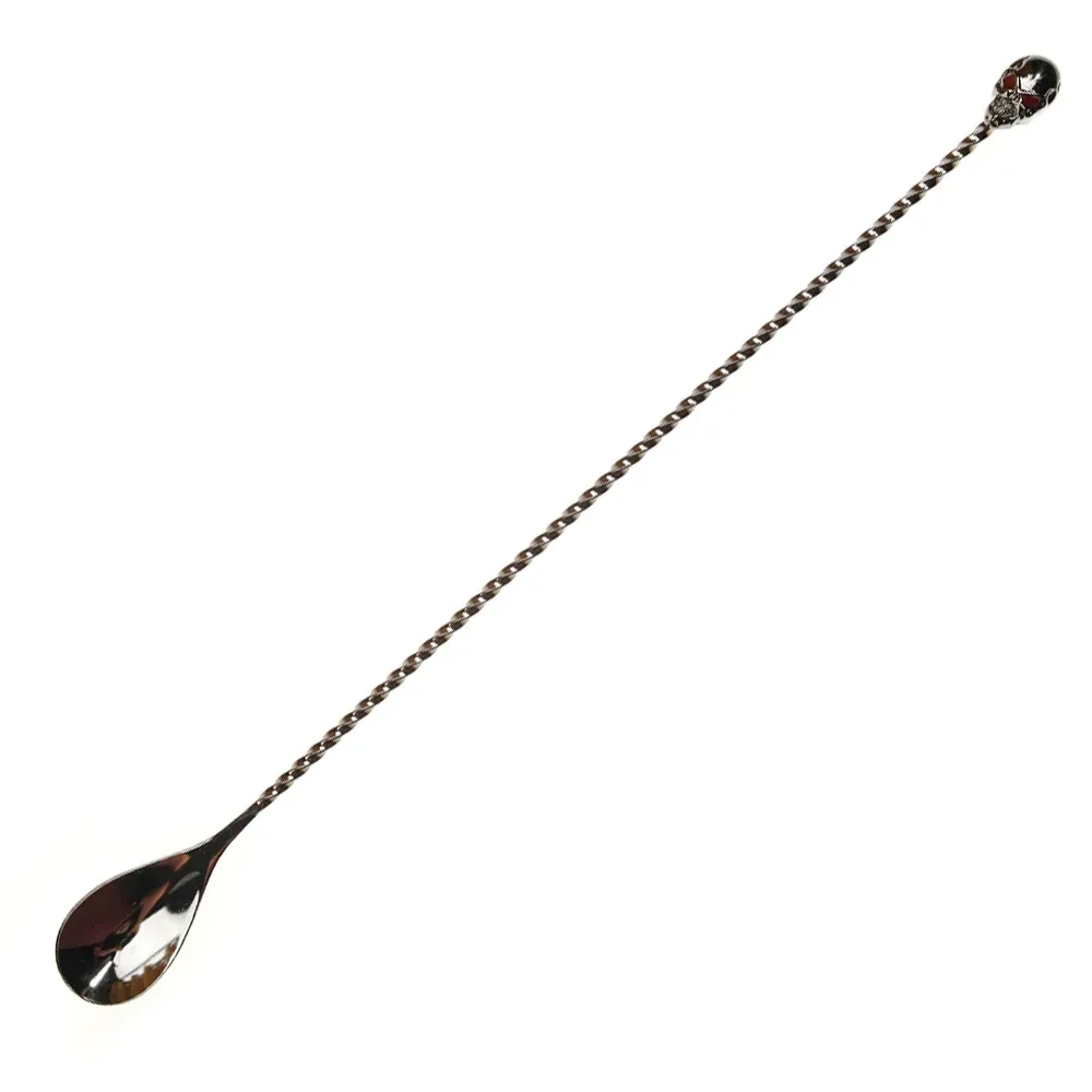 Cuillère à Bar - Crâne Voodoo Noir 30cm
