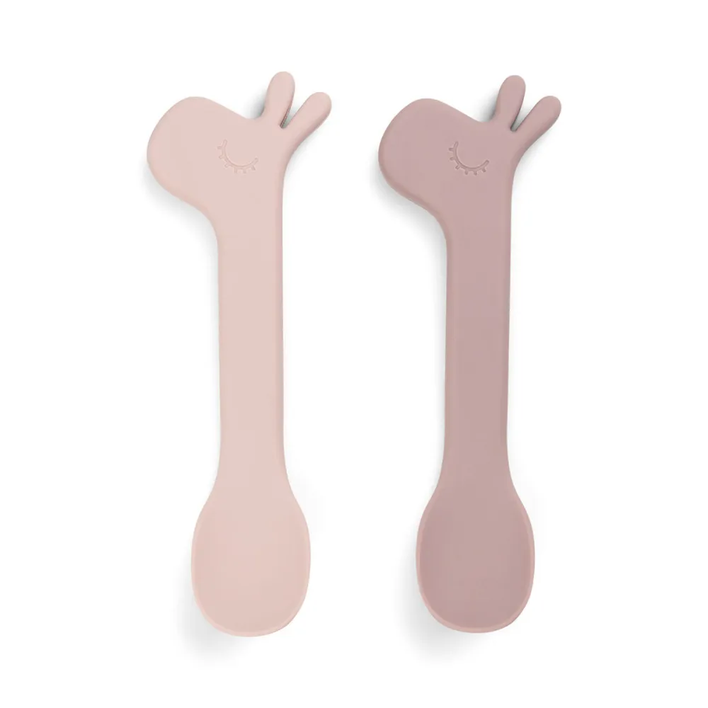 Cuillère silicone lot de 2 - Lalee - Rose Done by Deer