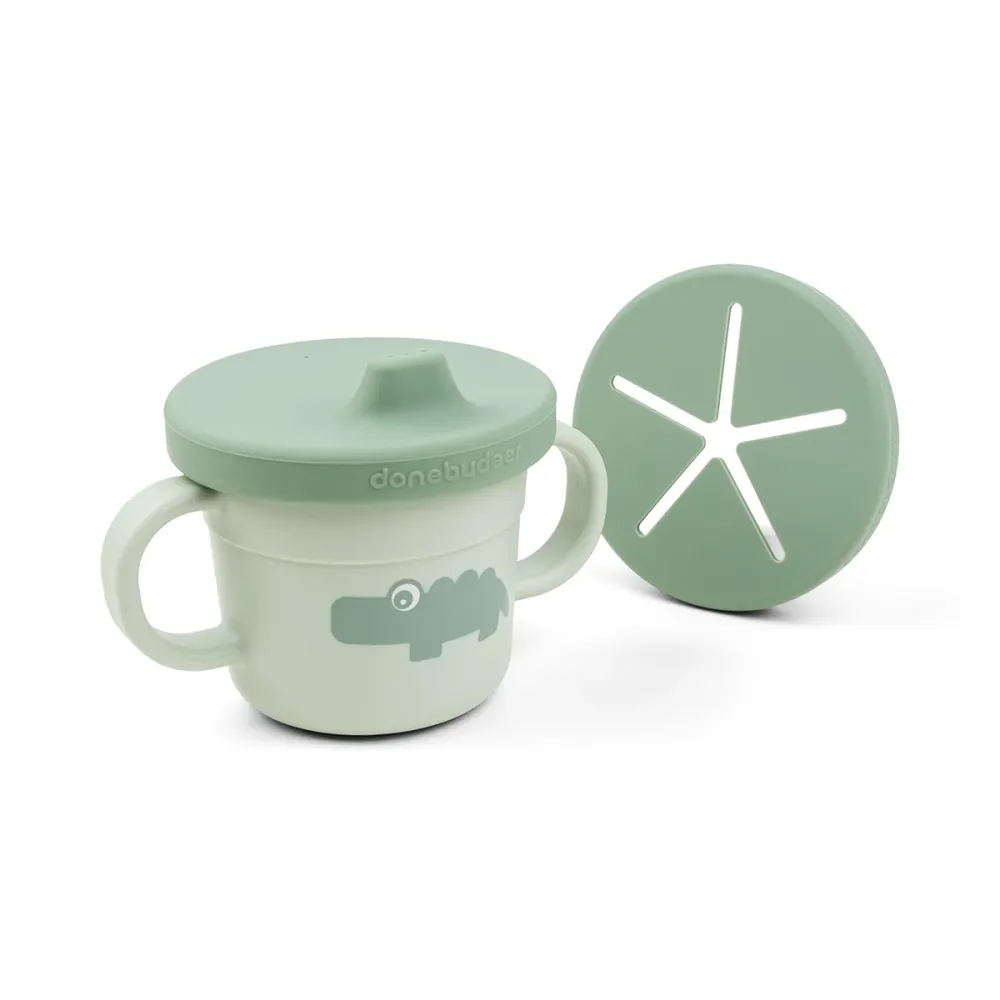 Foodie tasse d'apprentissage - Croco - Vert Done by Deer