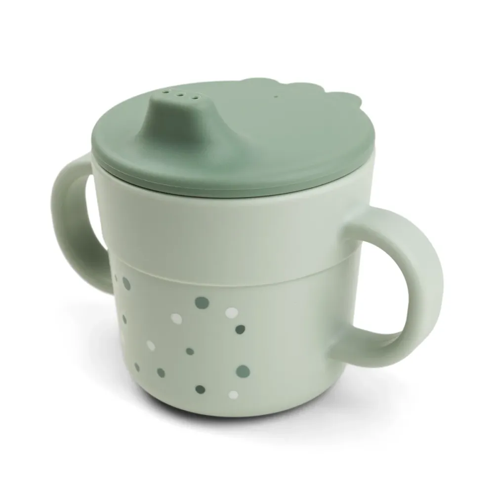 Foodie tasse d'apprentissage - Happy dots - Vert Done by Deer