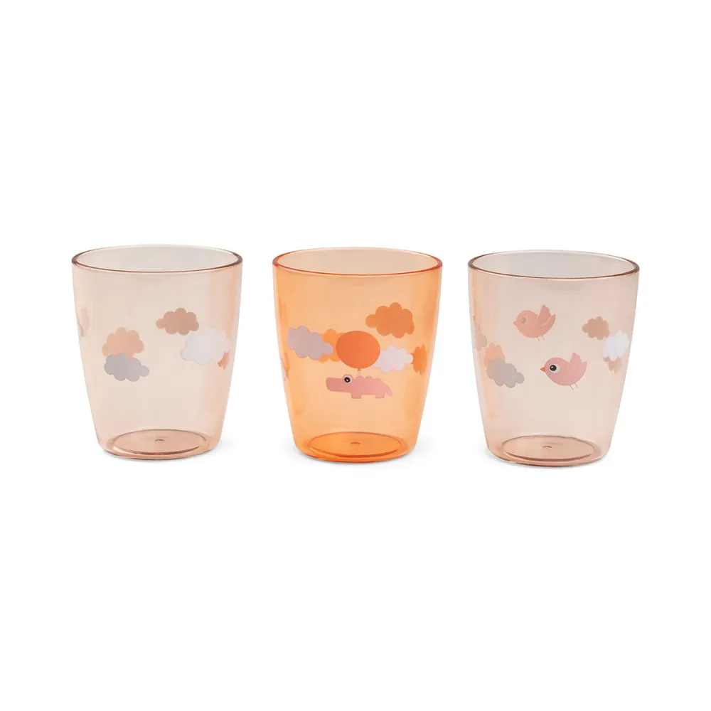 Yummy mini verre lot de 3 - Happy clouds - Papaye Done by Deer