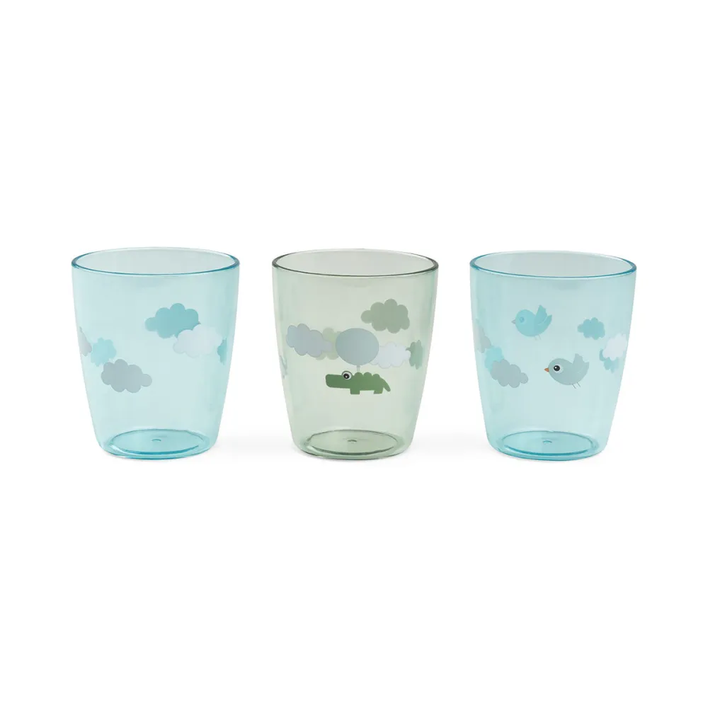 Yummy mini verre lot de 3 - Happy clouds - Vert Done by Deer